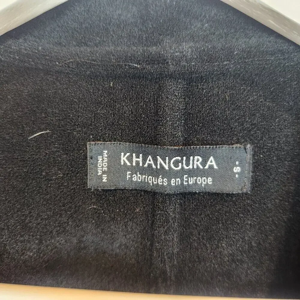 Khangura Faux Suede Jacket Art to Wear Western Eclectic Fall Layering - Size S